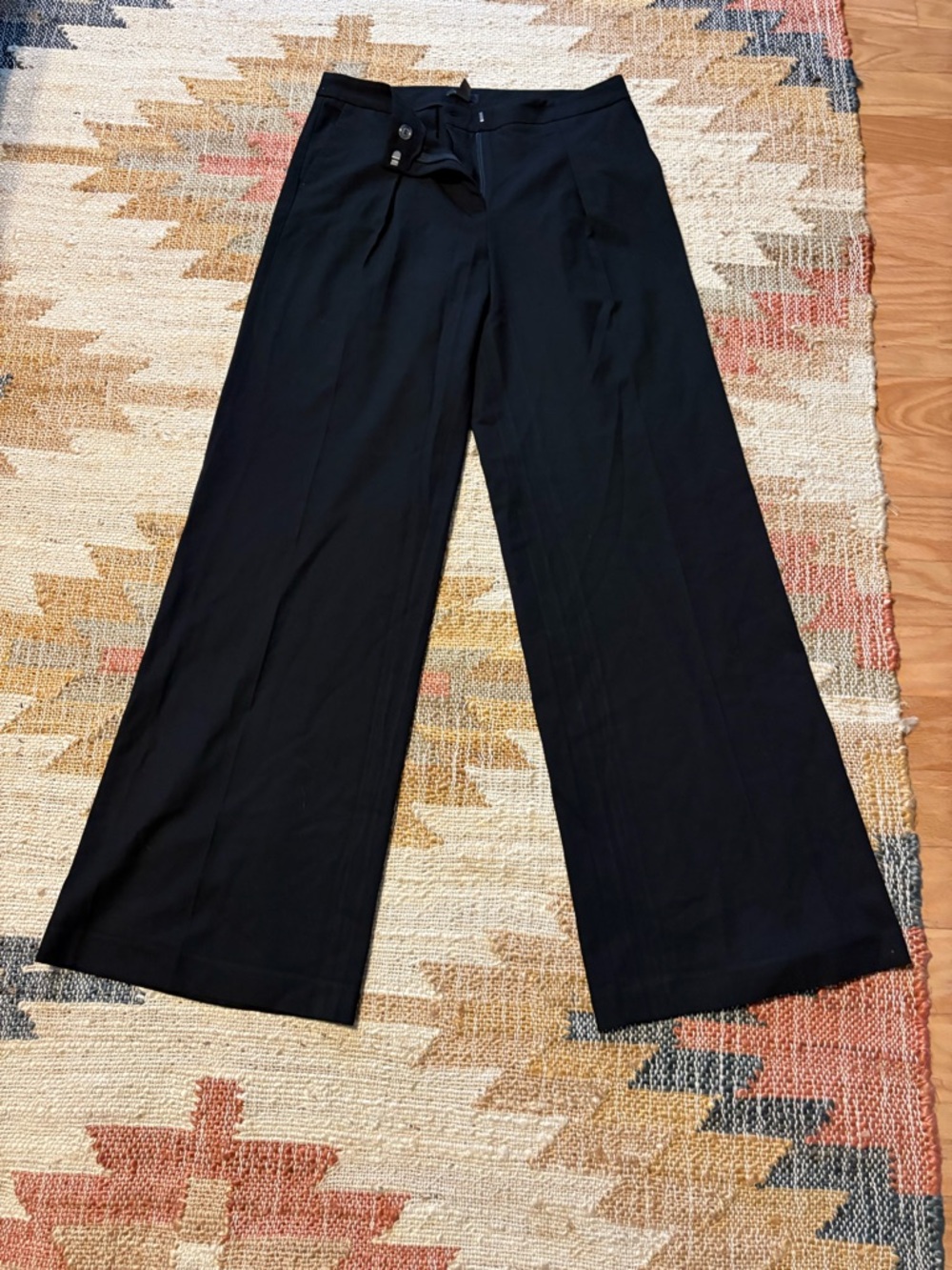 Halogen Black Wide-Leg Women's Trousers